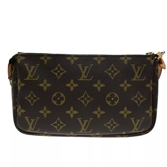 LOUIS VUITTON Pochette Accessoires Hand Bag Monogram Leather BN M51980 12FB458 - Picture 1 of 16